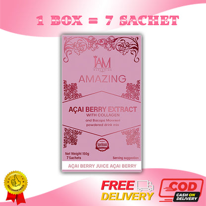 Amazing Acai Berry with Collagen and Bacopa | 7 Sachets | Free Shipping | COD